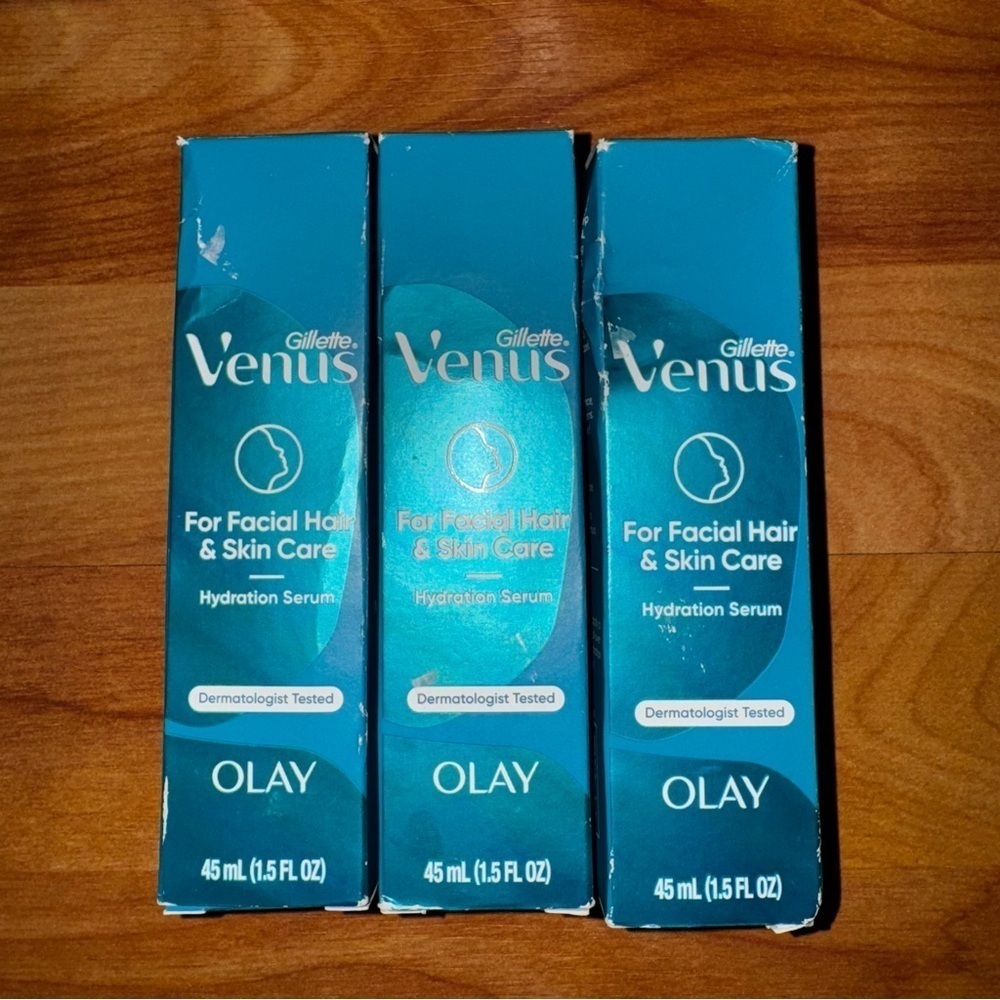 3pk Gillette Venus Hydration Serum For Facial Hair&Skin Care 1.5 fl oz